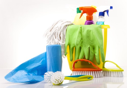 Charity donation items prepared for reuse after cleaning