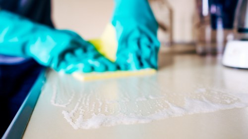 Local cleaning team working in a central Westminster apartment