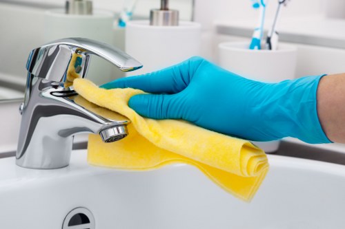 Local cleaning team preparing a townhouse home in Westminster