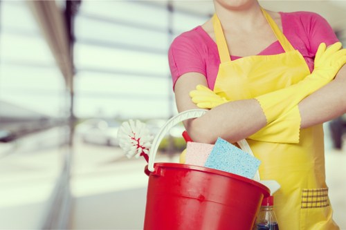 Professional cleaners maintaining shared office spaces in Westminster